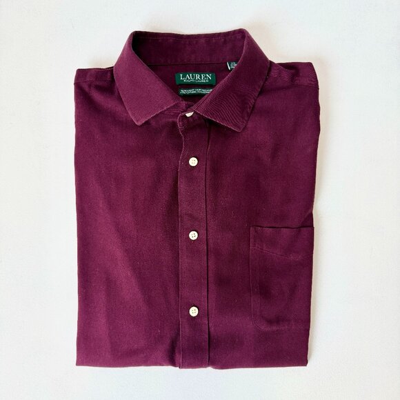 Lauren Ralph Lauren Other - Lauren Ralph Lauren | Burgundy | Regular Fit Stretch Shirt | 17.5 32/33 XL